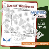 Geometric Transformation Word Search Puzzle Math Activity 