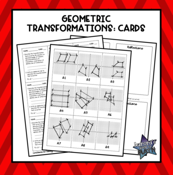 Preview of Geometric Transformations Cards