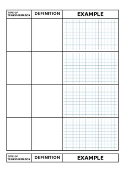 Preview of Geometric Transformations Guided Notes