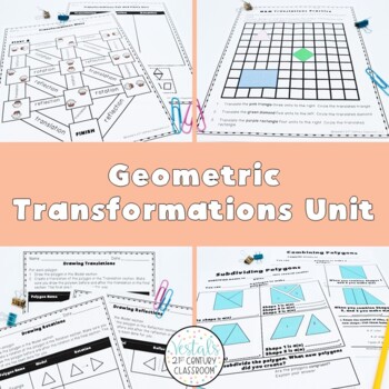 Preview of Geometric Transformations Lesson Plans {Digital & PDF Included}