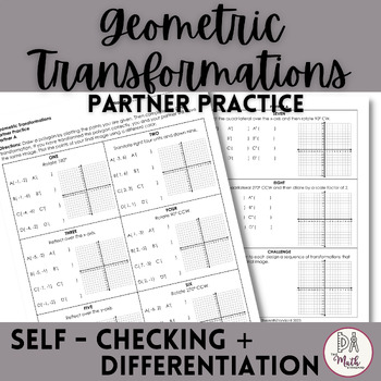 Preview of Geometric Transformations Partner Activity