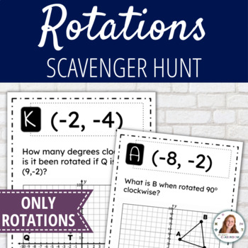 Preview of Geometric Transformations Rotations Scavenger Hunt