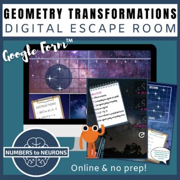 Preview of Transformational Geometry Escape Room Activity: Translations Reflection Rotation