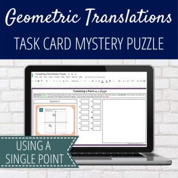Preview of Geometric Transformations Translations Self-Checking Activity