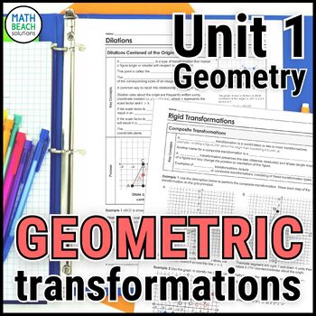Preview of Transformations and Coordinate Geometry - Unit 1 - Texas Geometry Curriculum