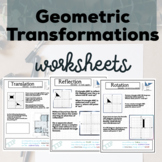 Geometric Transformations quick response worksheet