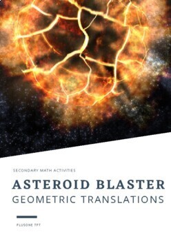 Preview of Geometric Translations Asteroids Game NO PREP & Customizable!