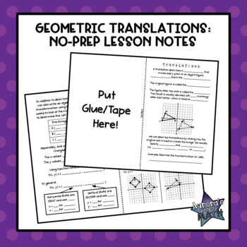 Preview of Geometric Translations: No-Prep Notes