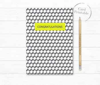 Preview of congratulation card - Geometric card -  card  for you - Ready to print