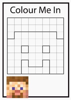 minecraft coloring pages steve face