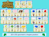 Geometric 2D/3D shapes posters Animal Crossing