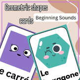 Geometric shapes cards in French, Initial Sound Sort Phoni