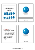 Geometric solids  - Montessori nomenclature cards