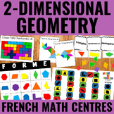 FRENCH 2D Shapes Centres for Guided Math | 2-Dimensional S