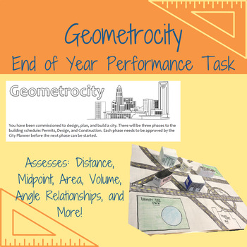 Preview of Geometrocity Project- Geometry End of Year Performance Task
