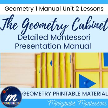 Preview of Geometry 1 2D Geometric Shapes Lesson Plans Montessori Cabinet Manual Unit 2