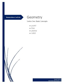 Preview of Geometry 1 Basic Concepts 3-Part Nomenclature Cards and Control Book Unit 5