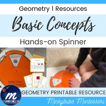 Preview of Geometry 1 Basic Concepts Movable Spinner Task Cards Resources Games Unit 5