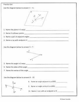 Geometry Building Blocks: Lines (examples, solutions, worksheets