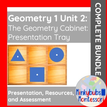 Preview of Geometry 1 Bundle 2D Basic Shapes Virtual Cabinet Montessori Unit 2 inc BOOM