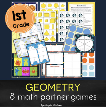 Preview of Geometry 1st Grade: 8 Math Games