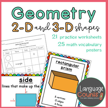 Preview of Geometry 2-D and 3-D Shapes- 1st Grade
