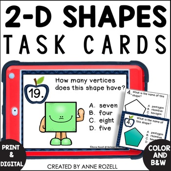 Preview of 2D Shapes Task Cards