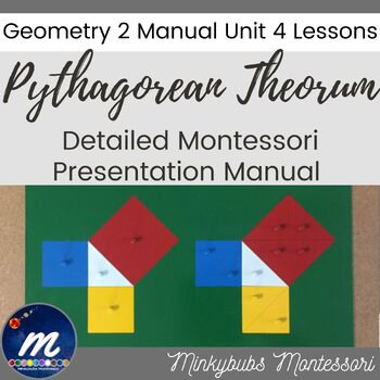 Preview of Geometry 2 Pythagorean Theorem Euclid Lesson Plans Montessori Album Unit 4