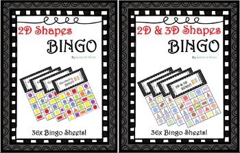 Preview of Geometry 2D Bingo and Geometry 2D & 3D Bingo!