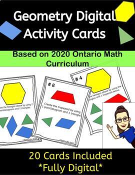 Preview of Geometry 2D Shapes Digital Activity Cards