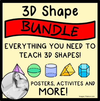 Preview of Geometry 3D Shape BUNDLE | Posters, Activities, Projects and MORE