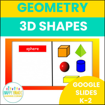 Preview of Geometry 3D Shapes and Shape Words Practice for Google Slides