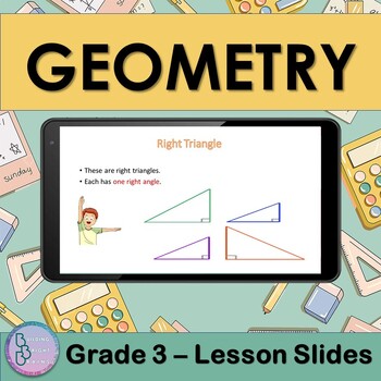 Preview of Geometry | 3rd Grade PowerPoint Lesson Slides| Angles Polygons Circles Triangles