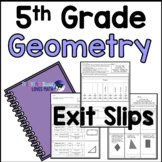 Geometry 5th Grade Math Exit Slips