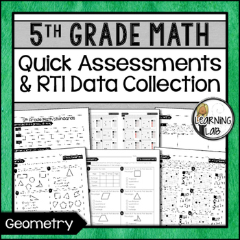 Preview of Geometry - 5th Grade Quick Assessments and RTI Data Collection (MD)