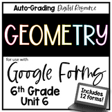 Geometry - 6th Grade Math Google Forms Bundle