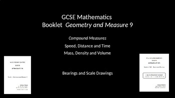 Preview of Geometry 9 (Comp measures: Distance, Speed, time, Mass, Density and Volume, Bear