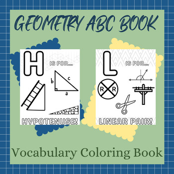 Preview of Geometry ABC Vocabulary Coloring Book