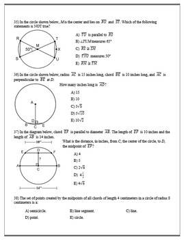 Geometry ACT Prep - Entire Collection (over 800 unique questions!)