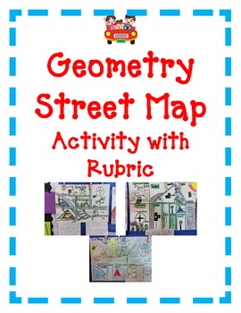 Preview of Geometry ART|STREET MAP Project|Angles Lines Shapes |Distance Learning