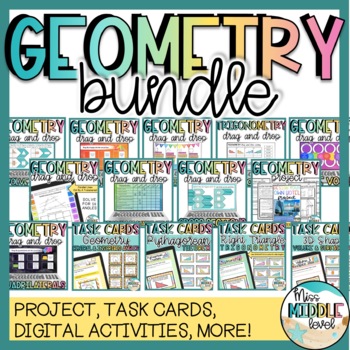 Preview of Geometry Digital Activities Growing Bundle