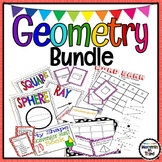 Geometry Activities Bundle l Posters, Games, Task Cards, B