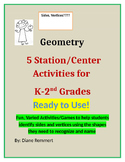 Geometry Activities/Stations for K - 2nd Grades