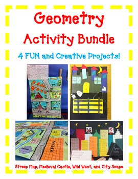 Preview of Geometry ART Activity BUNDLE|4 FUN Hands-On Projects|Distance Learning