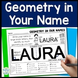 Geometry Activity | Find Geometry in Your Name | Geometry 