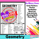Geometry Activity : Geometry Vocabulary Worksheet Word Sea