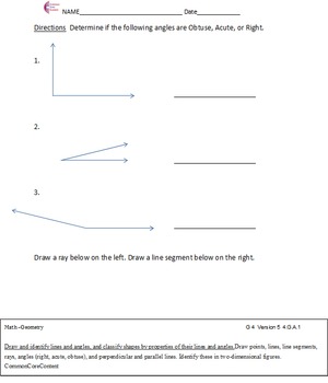 Preview of Geometry All Standards - Fourth Grade Common Core Math Worksheets