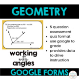 Geometry Angle Addition Postulate Google Forms Quick Quiz