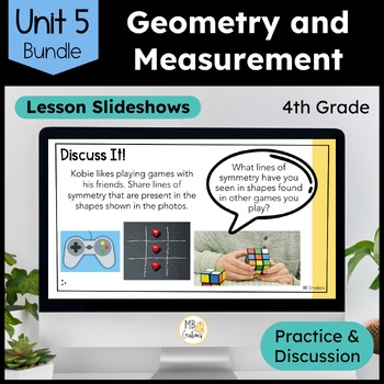 Preview of Geometry, Angle Measurement, Symmetry - 4th Grade iReady Math Unit 5 PowerPoints
