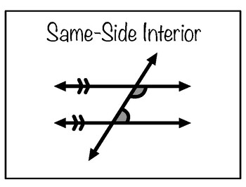 Preview of Geometry Angle Pairs Vocabulary Posters - Interior,Exterior,Same-Side,Alternate